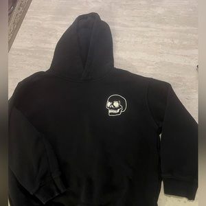 Zara Boys Size 8 Black Skull Hoodie